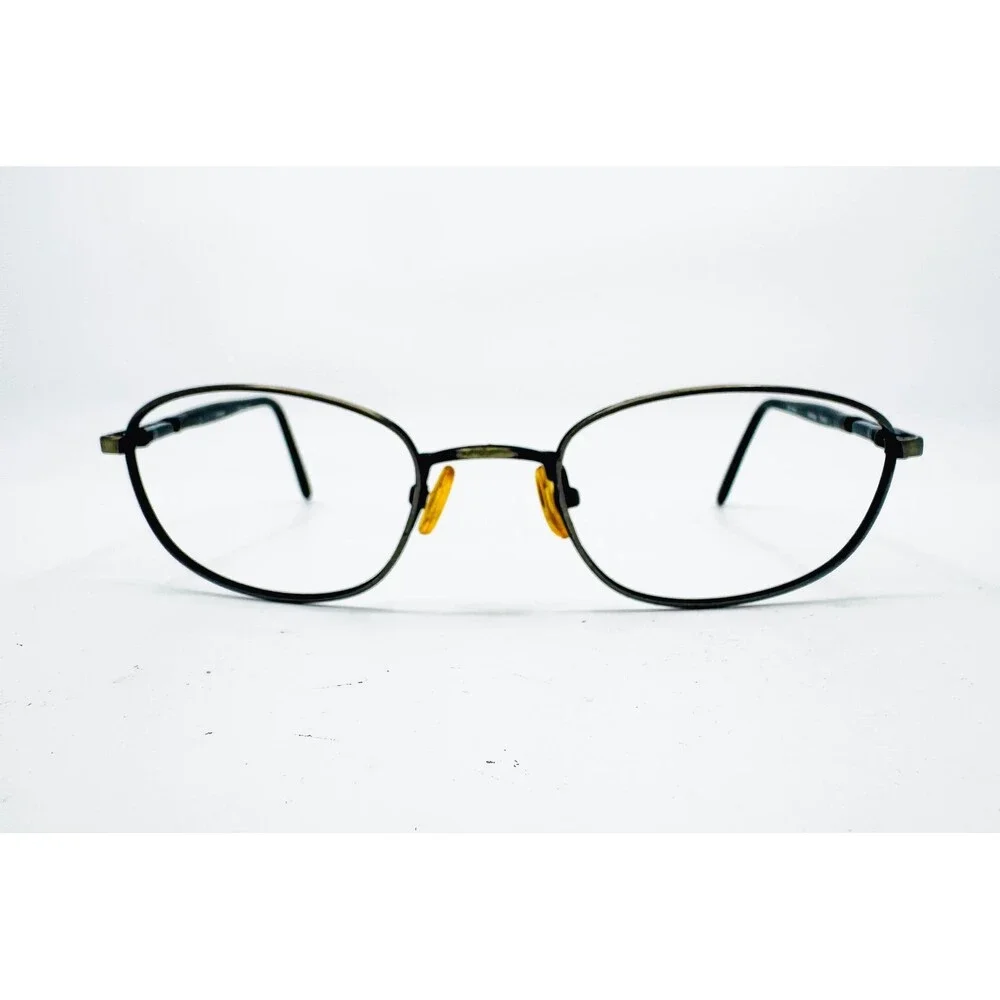 Manhattan SunGear Classic Eyeglasses Mens Black Oval Metal Frame 613122 Small